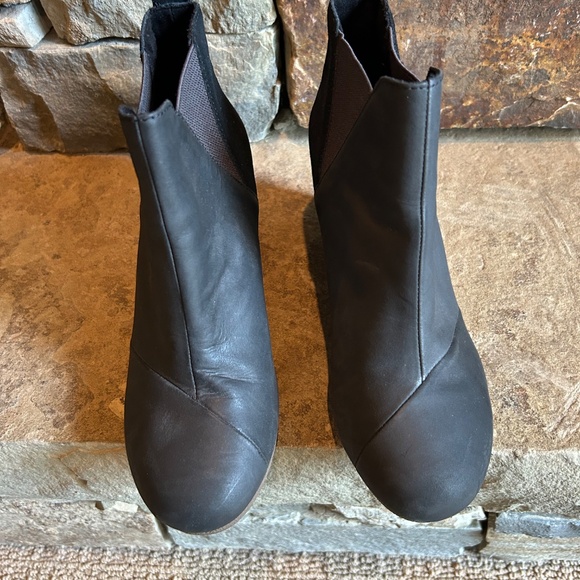 Toms leather wedge booties - Picture 3 of 7
